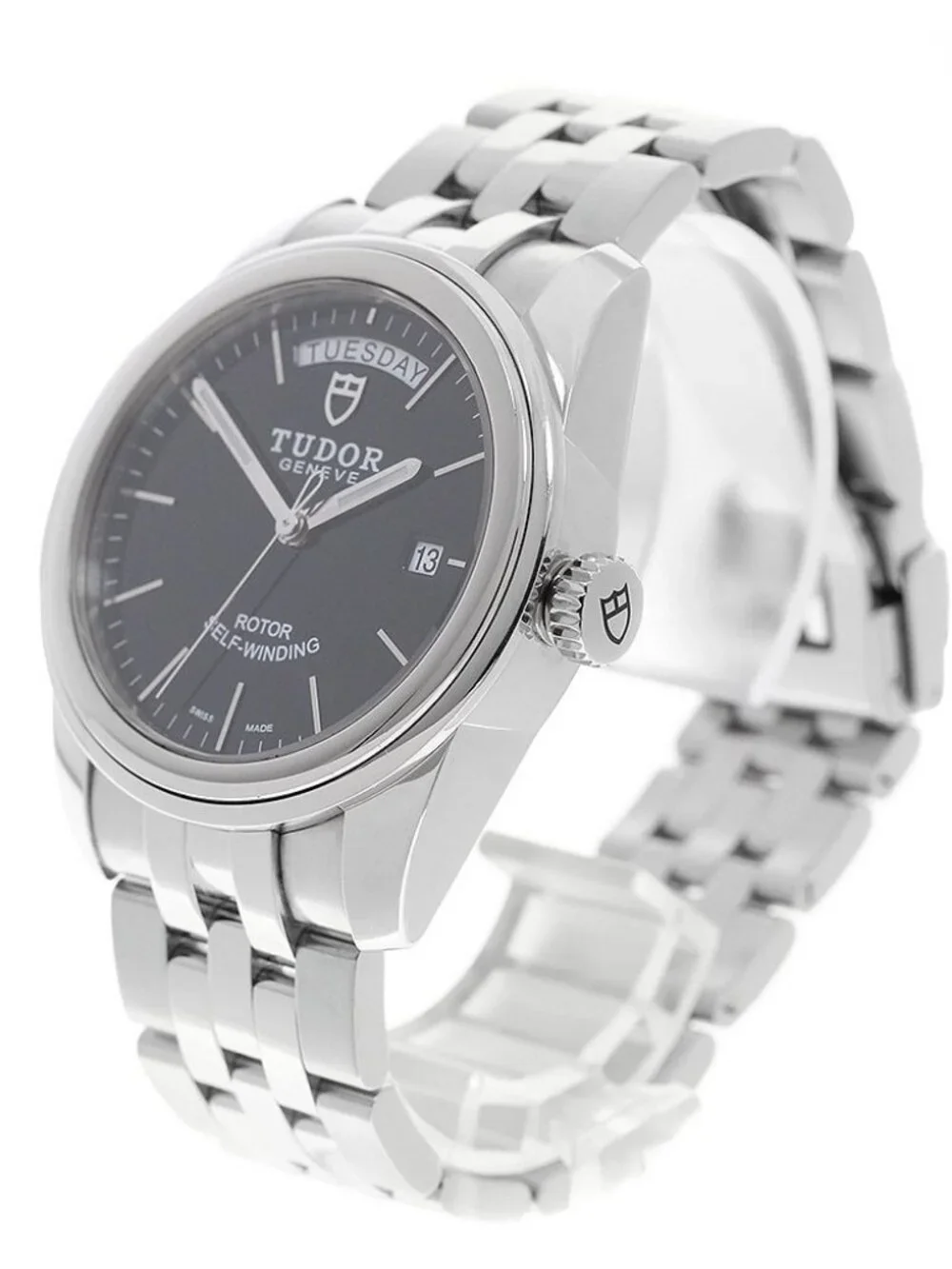 TUDOR Glamor Date Day 56000 black Dial Automatic Men's Watch_966340